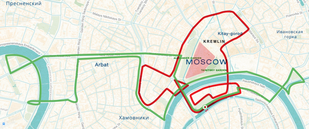 Красный автобус москва маршрут карта