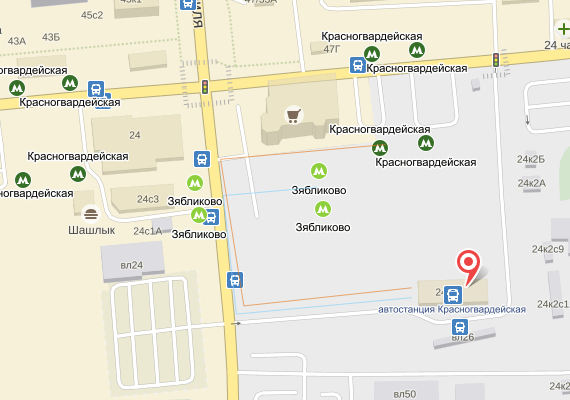 Красногвардейская метро схема